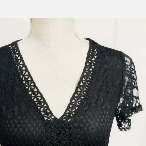 Altar'd State Maxi Dress,Black lace Large - Picture 9 of 14